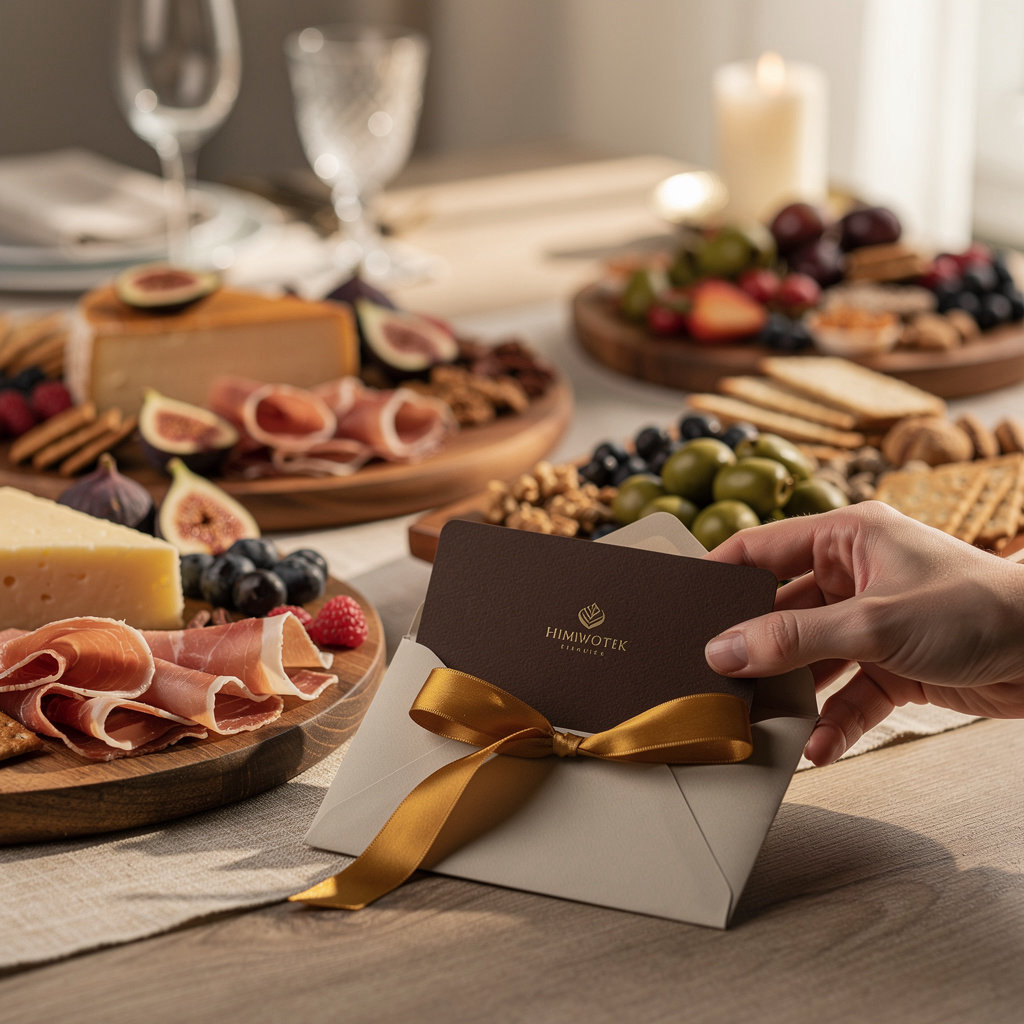 Board and Boujee luxury gift card with premium charcuterie presentation for San Diego celebrations